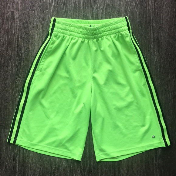 Xersion Other - Men’s Xersion Neon Green Striped Athletic Shorts